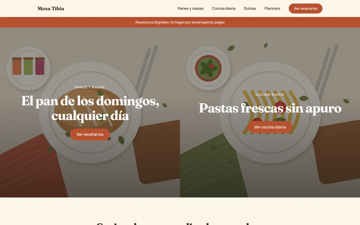 Diseño cálido con dos portadas lado a lado